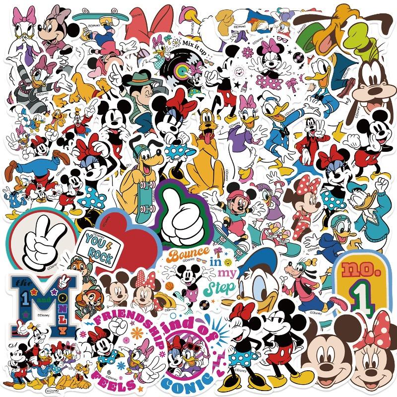 Disney Cartoon New Mickey, Stitch, Spider-Man, Princess Sticker Roll, Collage, Tattoo Sticker