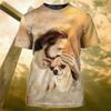 Fashion 3D Jesus Cross Print T Shirt For Men Christianity God Graphic Oversized T-shirts Daily Casual O-neck Short-sleeved Tops