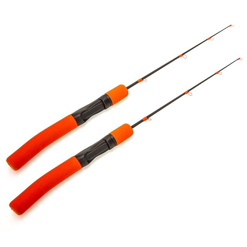 Two-Section Carbon Ice Fishing Rod, Dual Soft/Hard Adjustability, Portable Winter Design