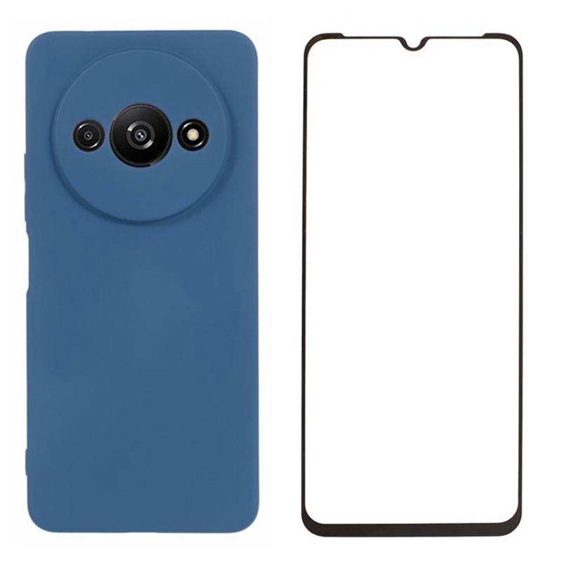 

WANLONFENG Серия RB2 для Xiaomi Redmi A3/Poco C61 4G Чехол с защитной пленкой ТПУ Чехол для телефона Sapphire