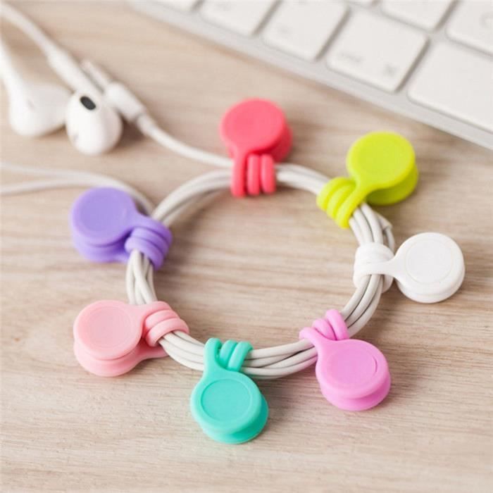 4pcs Cable Winder Winding Cable Winder Multi-purpose Magnetic Silicone Organizer