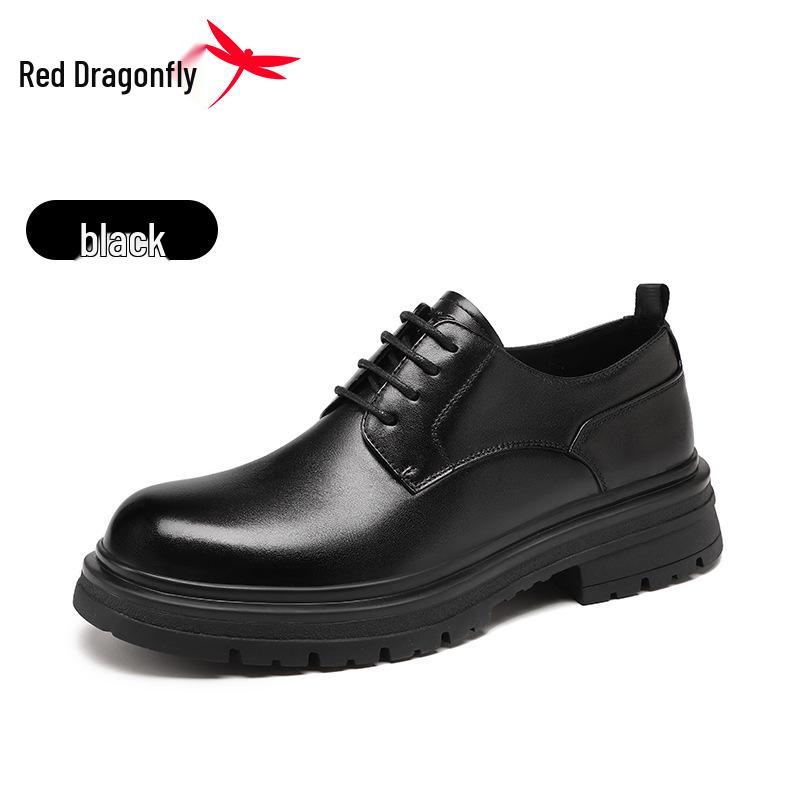 Red Dragonfly Men s Genuine Leather Height-Increasing British Derby Shoes 40