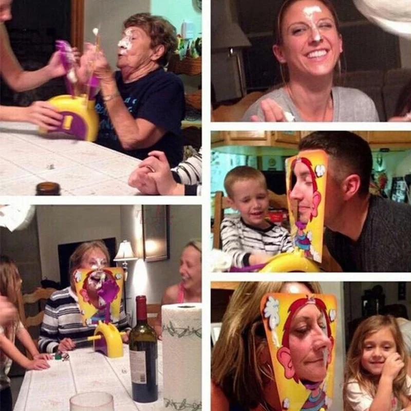 Pie Face Party Game Whipped Cream in The Face Family Desková hra pro děti Zábavná společenská hra Gadgets Žert Gags Vtipy Dětské dárky