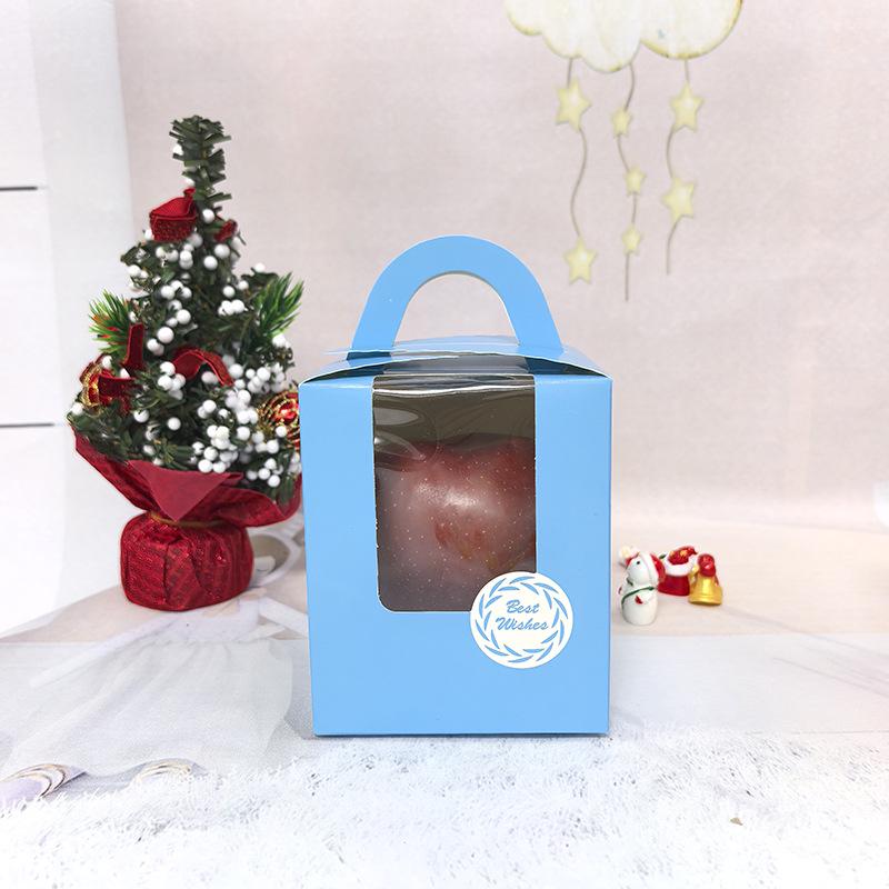 Single Piece Windowed Cupcake/Muffin/Egg Tart Packaging Box