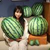 Kawaii Wassermelonen Plüschtier Kissen - rund Oval Lebensecht Obst Spielzeug für Heimdekoration Lustiges Umarmungs Geschenk für Jungen & Mädchen