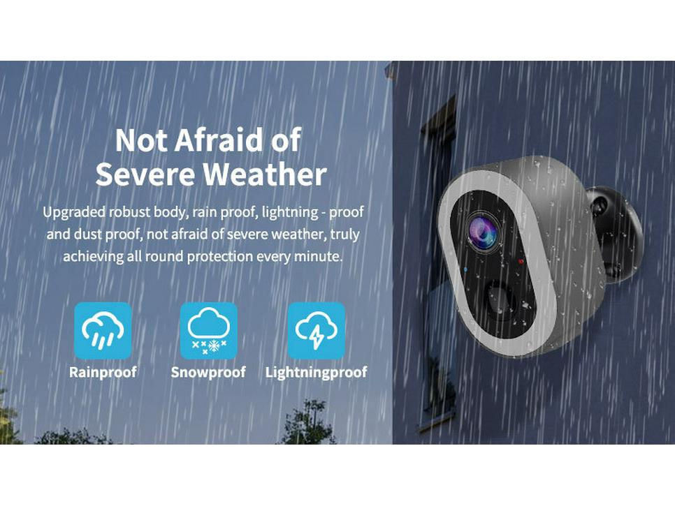2K Tuya WiFi Wireless Battery 3MP CCTV PIR Camera