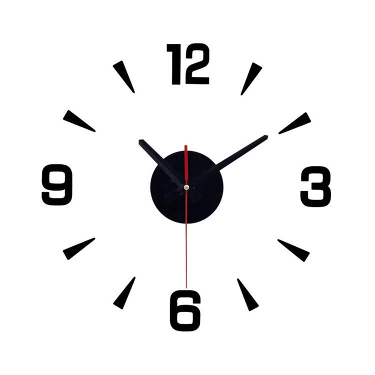 3D Creative Acrylic DIY Wall Clock for Living Room