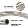 10AN 160cm Fuel Line Stainless Steel Braided Hose Kit Universal for Racing Fuel, Gas, Coolant Fuel Pump to Carburetor Line Kit