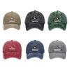 Embroidery Pattern Baseball Hat, Adjustable Back Buckle Retro Distressed Style Baseball Cap, Washed Cotton Fabric Outdoor Sunshade Cap