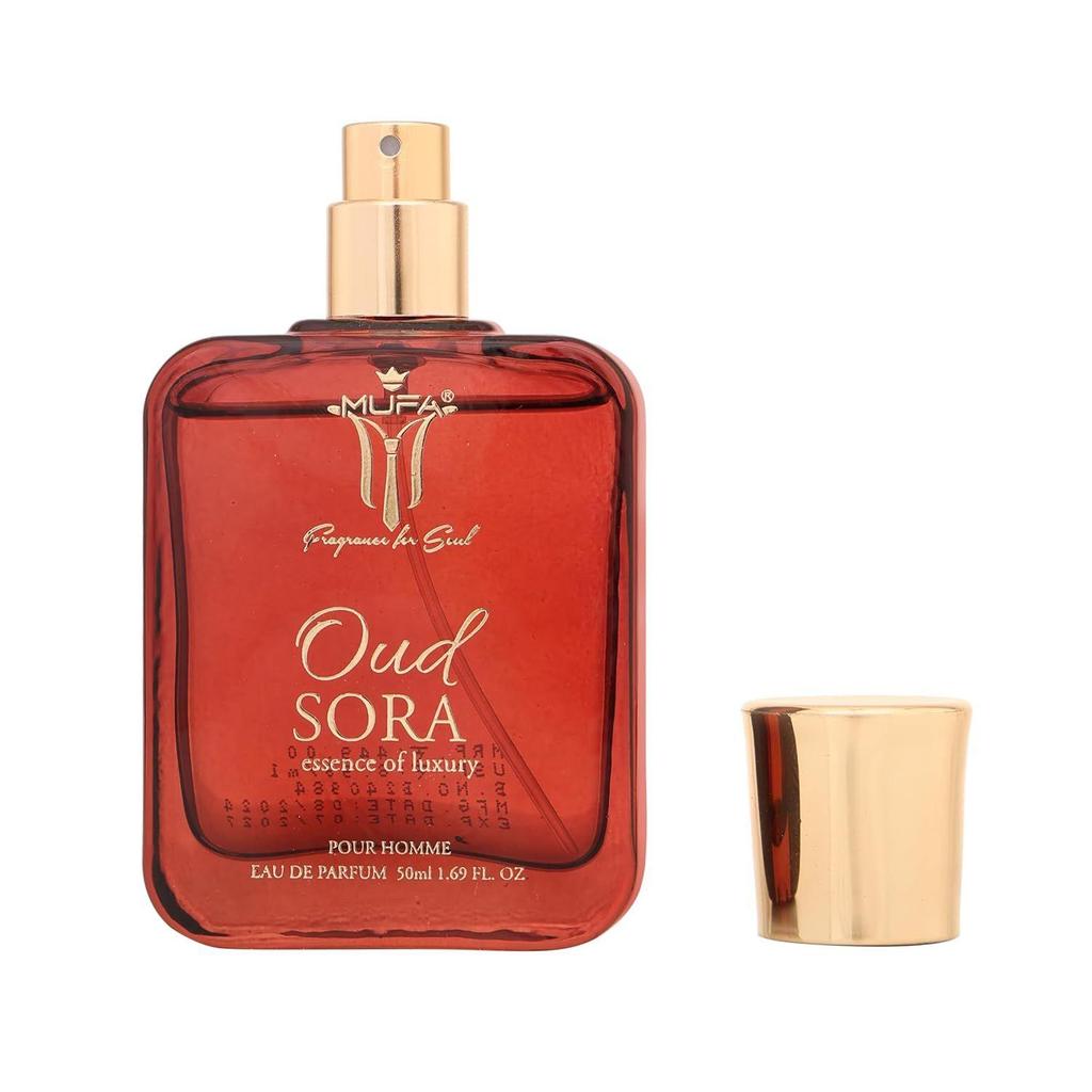 MUFA OUD SORA, Intensives Parfüm für Männer mit Nelke, Schokolade, Zedernholz. Holzig, Orientalisch Langanhaltender Duft 50 ml
