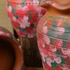 Hand-Painted Terracotta Flower Pots - Breathable Red Clay, Unglazed, Large Diameter, Creative Folk-Inspired Vases for Green Plants.