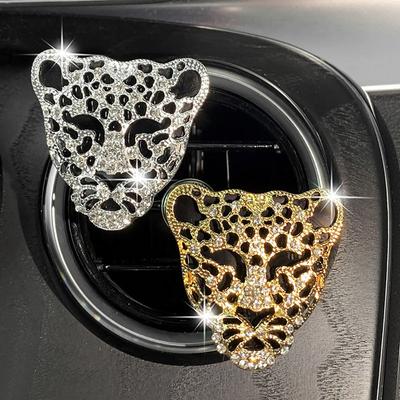 Money Leopard Luxury Diamond Car Air Conditioning Outlet Perfume Auto Perfume Auto Interior Accessories Women Fragrance Clip