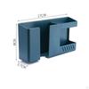 Double Layer Wall Mounted Organizer Box Holder Punch Free TV Remote Control Storage Phone Plug