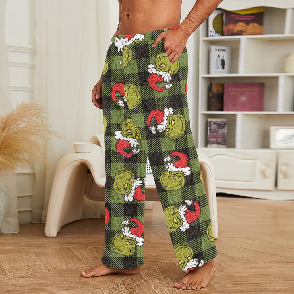 Herren Allover bedruckte Homewear-Hose Schlaf-Pyjamahose Lange Hose Pyjamahose