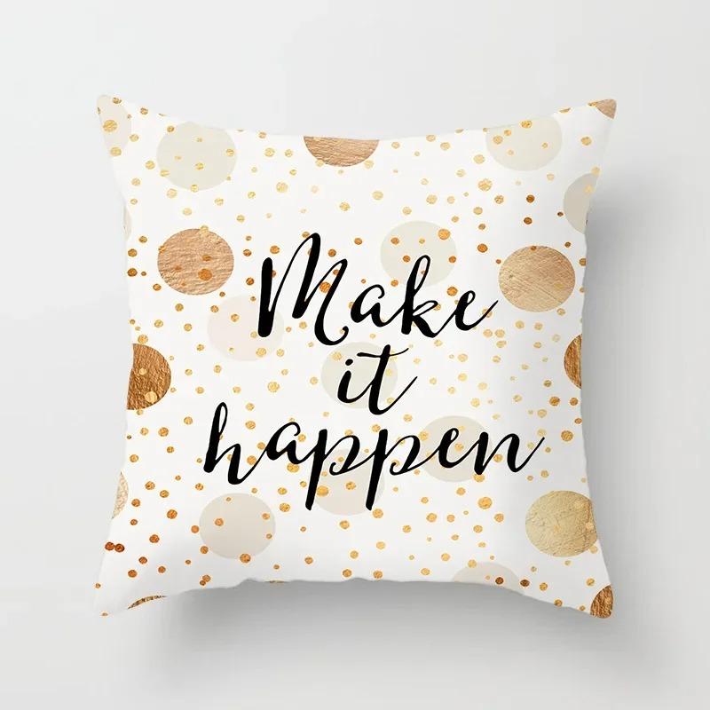 Pillowcase Luxury Gold Decorative Cushion Cover Home Sofa Pillowcase Home Decoration