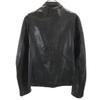 LITHIUM HOMME Made In Japan Cowhide Leather Single Riders Jacket 44 Black Men's Used