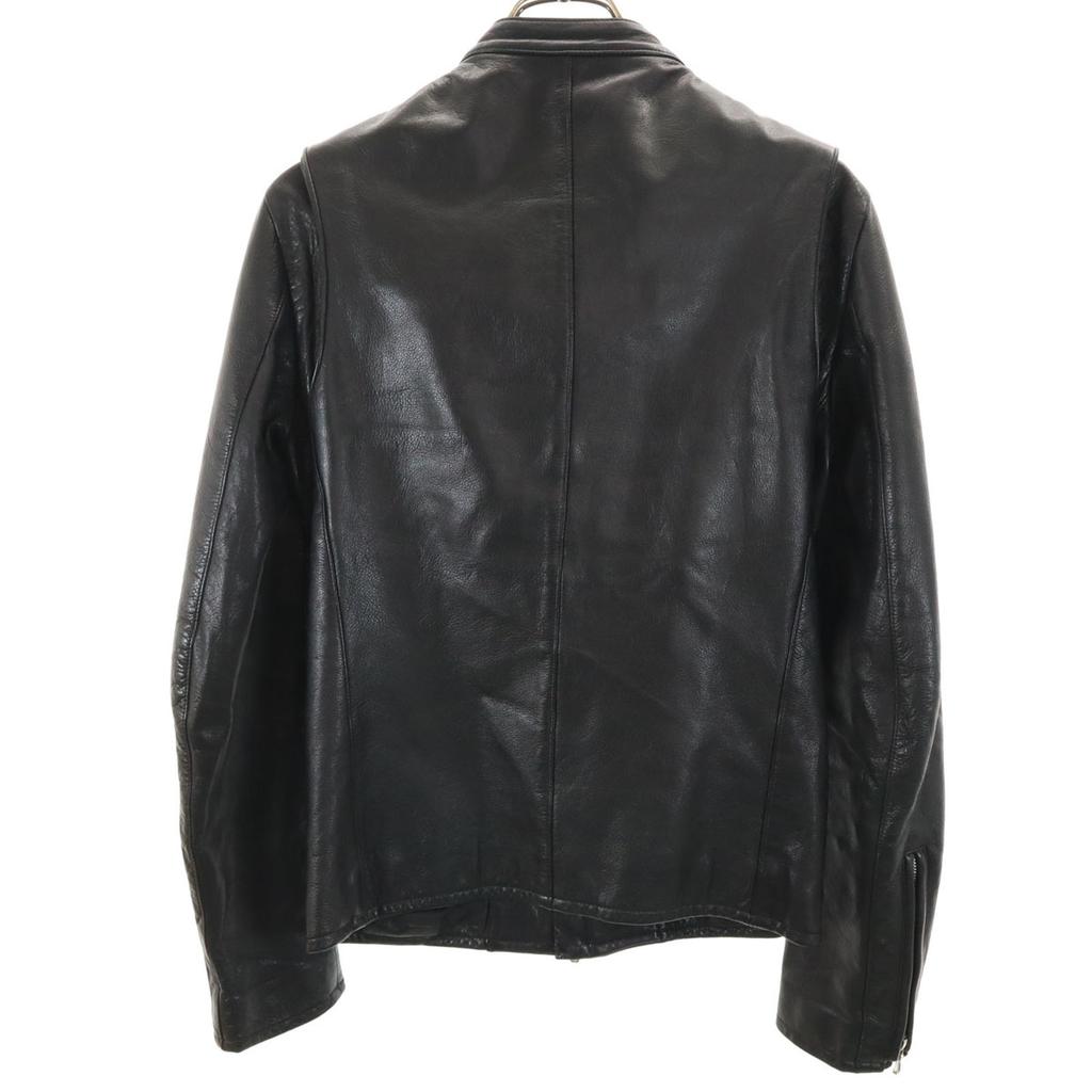 LITHIUM HOMME Made In Japan Cowhide Leather Single Riders Jacket 44 Black Men's Used