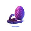 Artikuliertes 3D-gedrucktes Schlangentier 30cm mit 8,5cm Ei Flexible Tierfigur für Schreibtisch Zuhause Büro Dekoration Display Geschenk Dekor