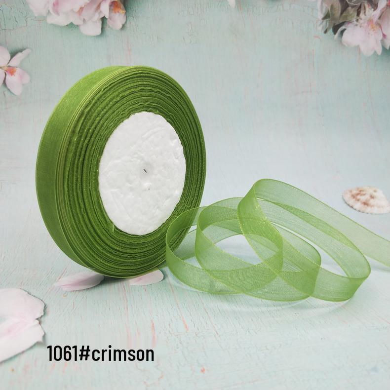 Cinta de Hilo de Nieve Transparente de 1,2 cm para Manualidades: Ganchillo, Accesorios para el Cabello, Lazos, Regalos, Empaque para Pasteles y Cajas, Cinta de Seda