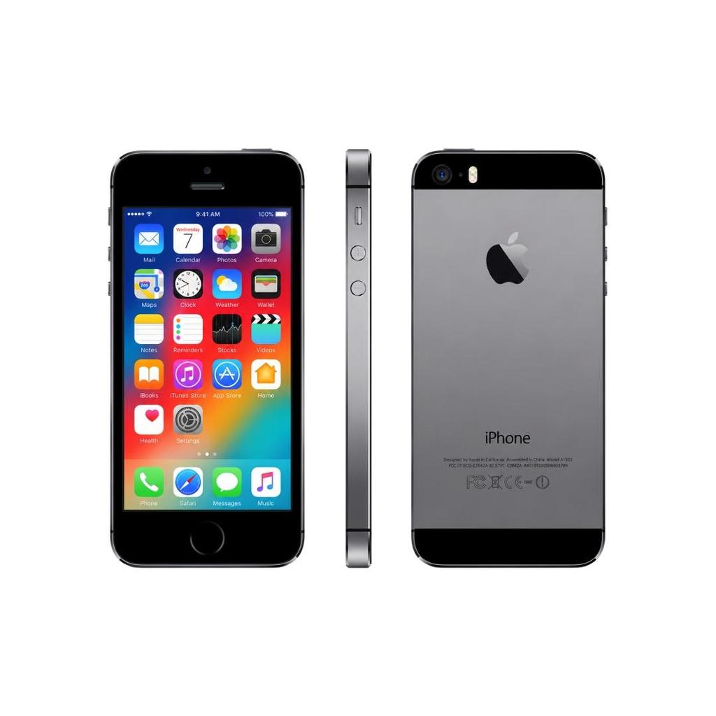 Apple iPhone 5S 64GB ROM Nero - Smartphone 4G LTE Telefono Cellulare Ricondizionato Sbloccato