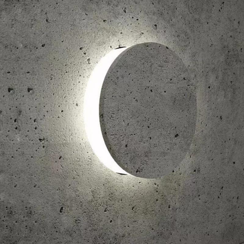 Cement Wall Lamp: Nordic Wabi-sabi & Industrial Style for Home 180mm