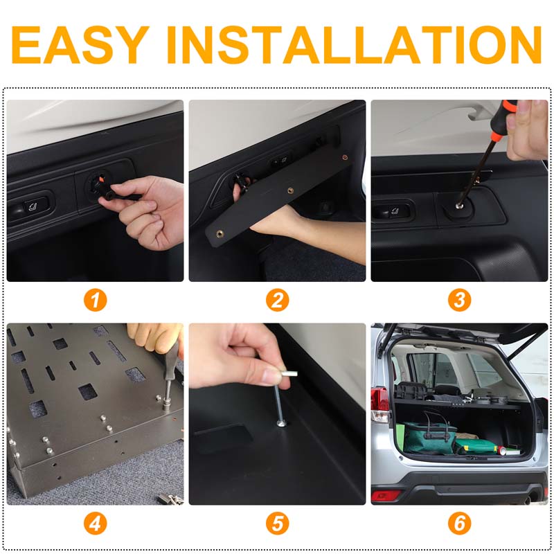 Aluminum Alloy For Subaru Forester 2019-2025 Car Rear Racks Car Trunk Extension Rack Storage Bag Shelf Accessories