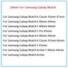 20mm PU Leather Band For Samsung Galaxy Watch 7 6 5 4 44mm 40mm 5 Pro 45mm Strap Galaxy Watch 6 Classic 47mm 43mm Bracelet