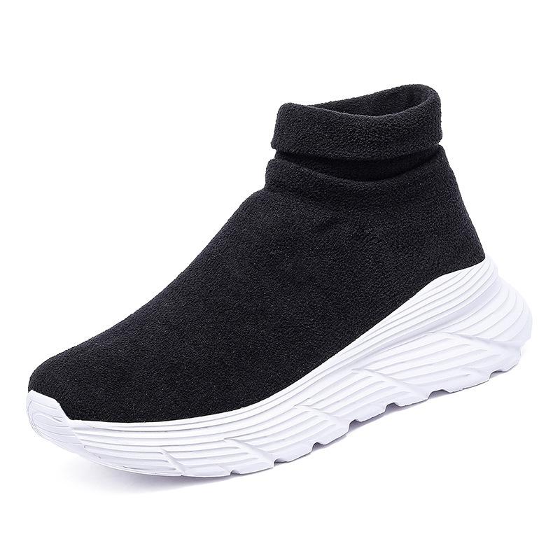 New Socks and Shoes Autumn and Winter Woolen Lightweight Couple Shoes Heightening Sports and Leisure Shoes