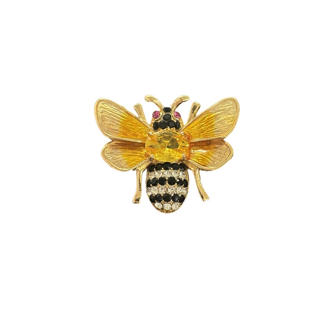 

Стильная маленькая брошь-пчелка с цирконом для женских свитеров и ципао