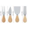 4PCS/Set Stainless Steel Cheese Knives Set Wooden Handle Cheese Cutting Knife Slicer Cutter Set
