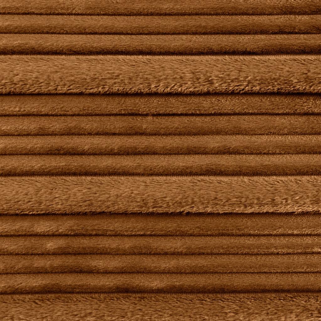 Eurofirany Cipeły Polarowy Koc Nina Wytłaczany Wzór 150X200Cm Miodowy