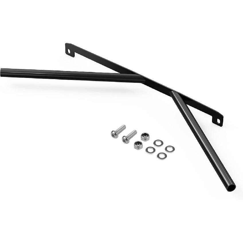 Bevinsee Front Grille V Cover Braces Kidney Struts Rods Tuning Bar Compatible with BMW E46 323i 325i 328i 330i 1999-2006, High-Strength Steel, Black