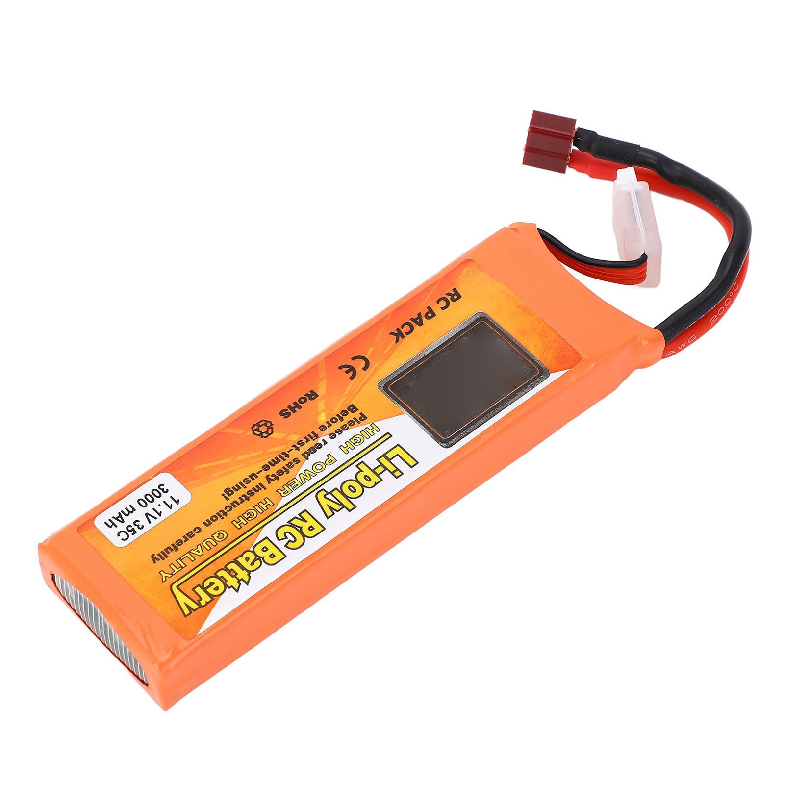 

11.1V 3000mAh 35C Lithium Battery Replacement Battery with T Plug for Remote Control Quadcopter Glider Helicopter