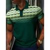 Vintage Ethnic Style Men's Digital Printing Pattern Short-sleeved Polo Shirt Fashionable Summer European and American Clothing