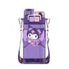 Sanrio Kuromi Water Cup Girls' High Beauty Plastic High Temperature Resistant Cute Double Drink Cup With Straw Square Water Cup