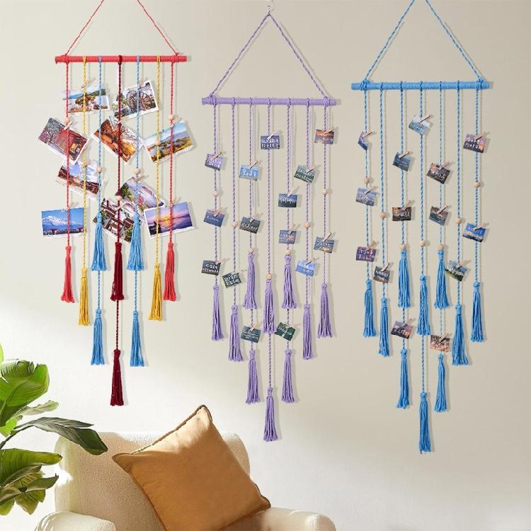 Macrames Wall Hangings Tapestrys Wall Photo Clip Home Decorations Fringes Woven Wall Decorations