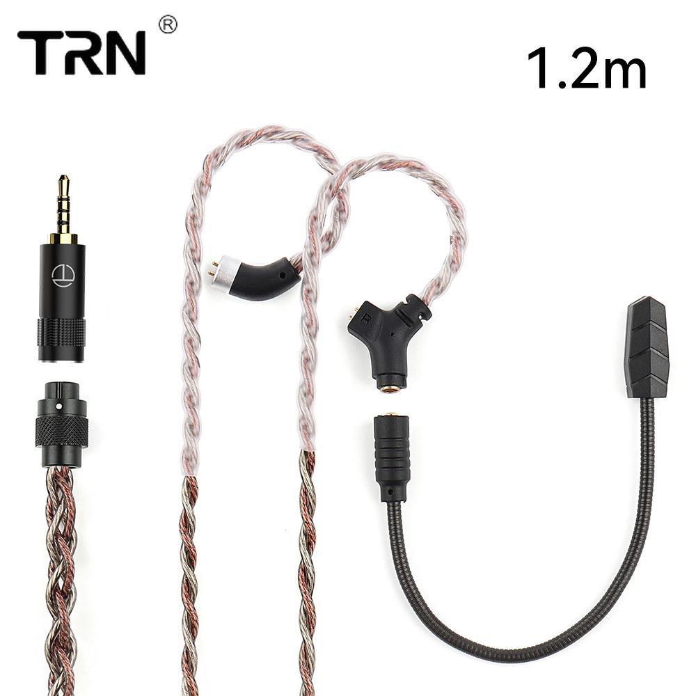 TRN Fire Kobber og Sølv Blandet Linjematerialer av Headsettets Oppgraderingskabel Kan Settes Inn i Mikrofon Spillkabler