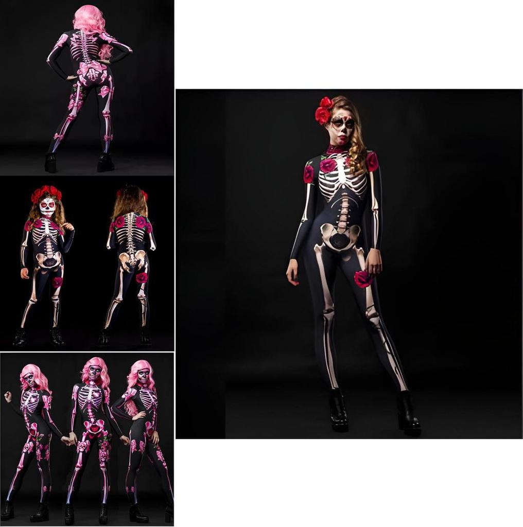 Premium Women Skeleton Jumpsuit For Clubbing And Halloween Party