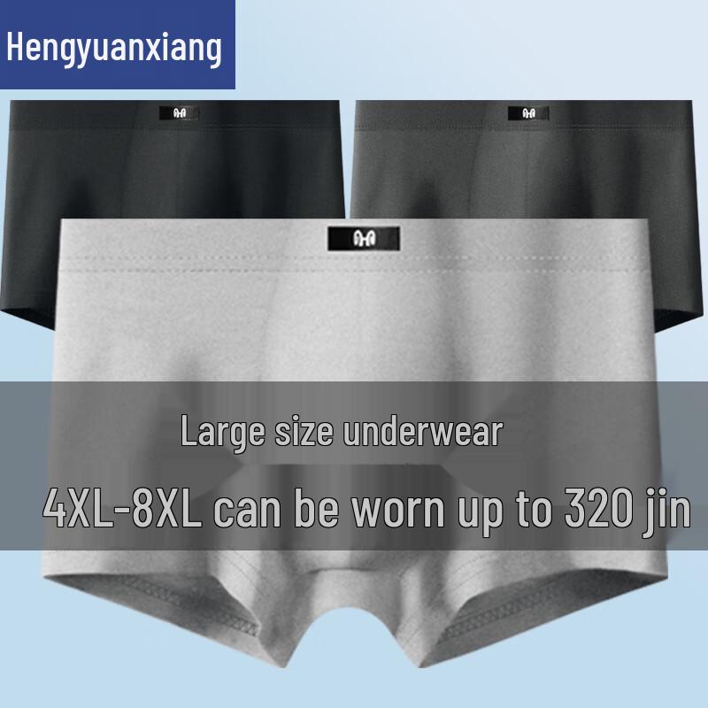 Hengyuanxiang Men's Plus Size Cotton Boxer Briefs