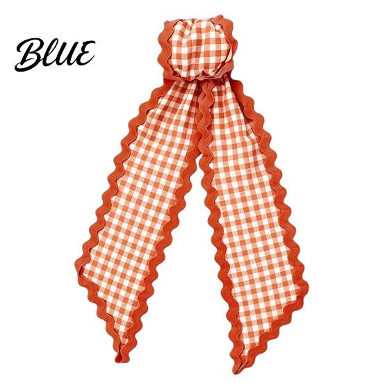 Festival Ribbon Sash Fall Scalloped Wreath for Front Door 55 Inch Plaid Gingham Autumn Thanksgiving Harvest Yard Porch Doorway Indoor Outdoor
