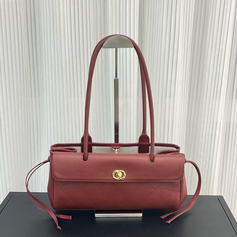 Nuova borsa a baguette in pelle bovina primo strato più venduta borsa a tracolla con manico lungo borsa tote in pelle a rombi