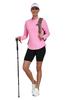 YIRUIYA Long Yoga with Thumb UV Fitness Running Women's Half-Zip T-Shirt, Sleeve, Top, Sportswear, Pilates, Holes, Stretch, Moisture-Wicking,