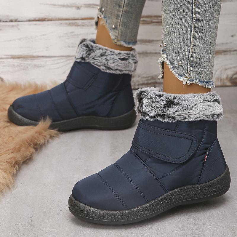 Waterproof Snow Boots for Women Fashion Faux Fur Plush Winter Ankle Boots Woman Comfortable Non-Slip Warm Cotton Padded Shoes