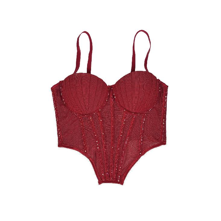 Корсеты, модная и элегантная женская одежда 40C/90 вино красного