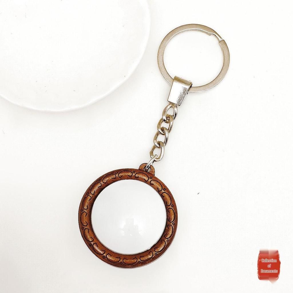 DIY Wooden Lace Base Keyring with Embroidery Kit & Snap Button