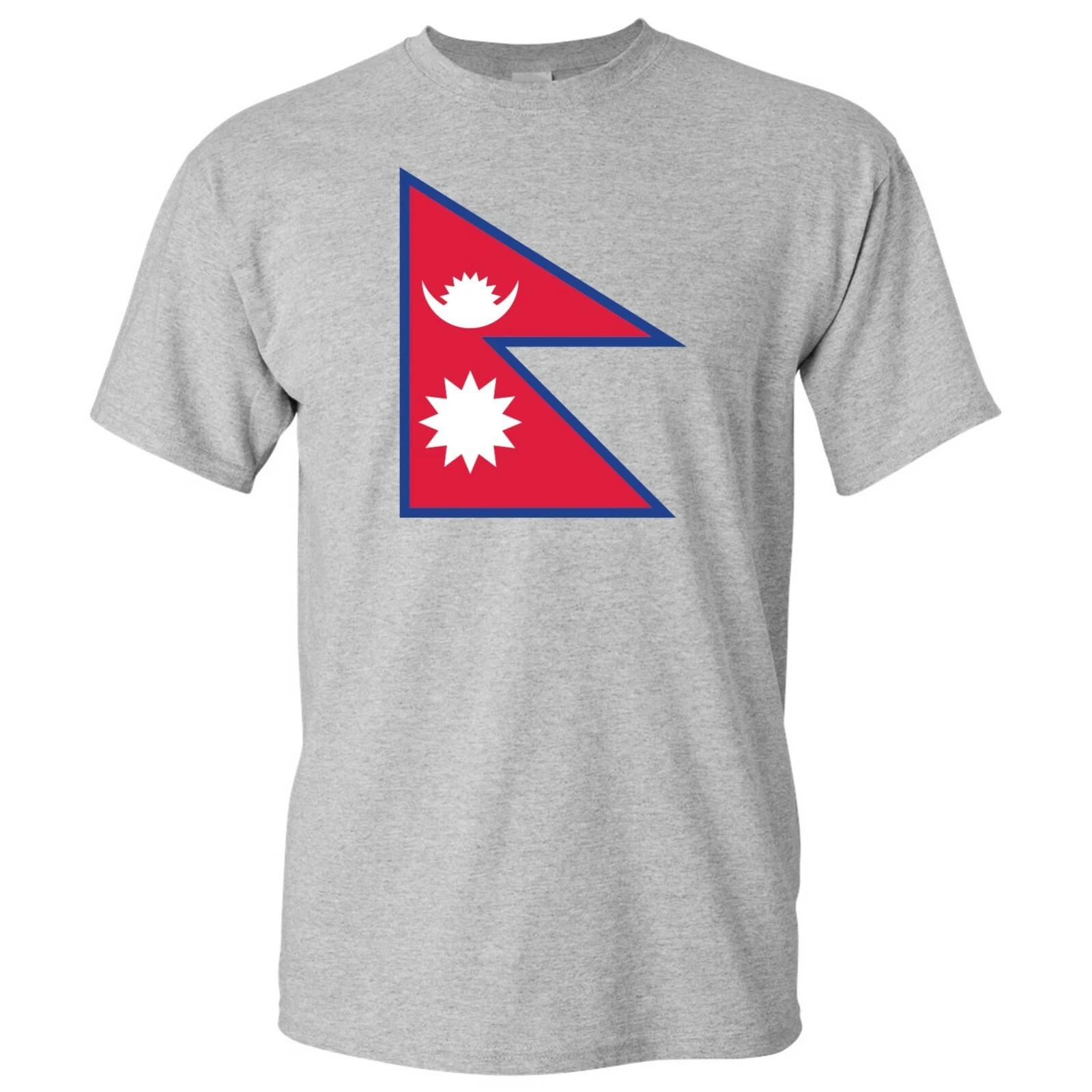 Флаг Непала - Классический Сувенир Страны для Путешествий и Отпуска Футболка - Спортивный Серый 2XL