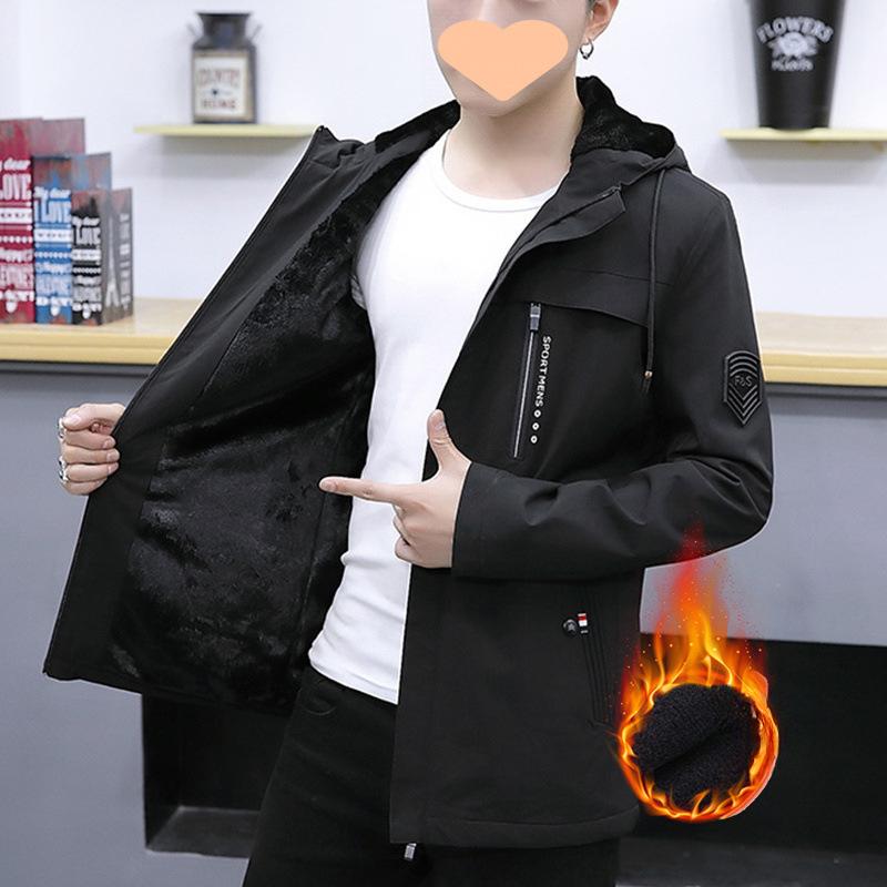 Men's Coats Spring and Autumn Casual Slim Men's Clothes Youth Fleece Jackets Warm Men's Jackets Thin
