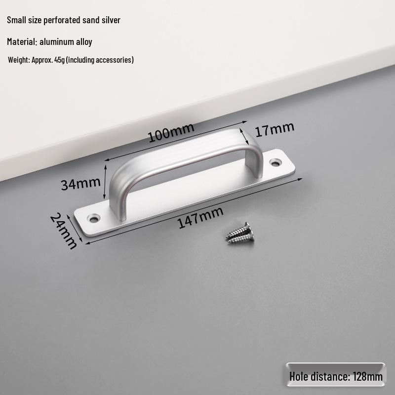 Aluminum Alloy No-Drill Handle for Glass, Wood, or Wardrobe Doors and Windows