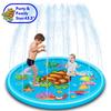 Inflatable Lawn Shark & Dolphin Water Play Sprinkler Pad for Kids and Pets