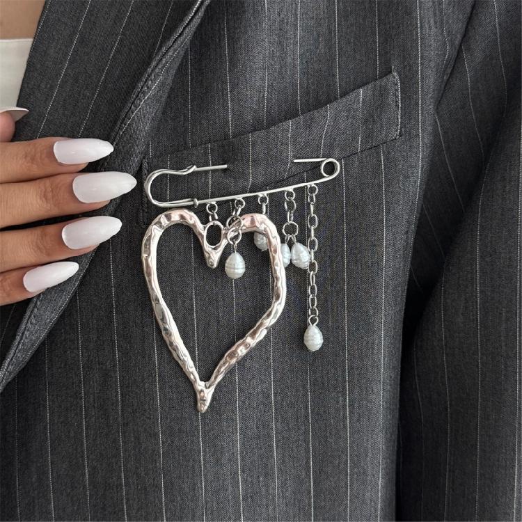 Dateless Heart Anstecknadel für Damen Herren Zarter Schmuck Geschenk für Weihnachten Verlobung Freundschaft Andenken